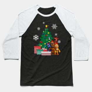 Five Nights At Freddys Around The Christmas Tree Baseball T-Shirt